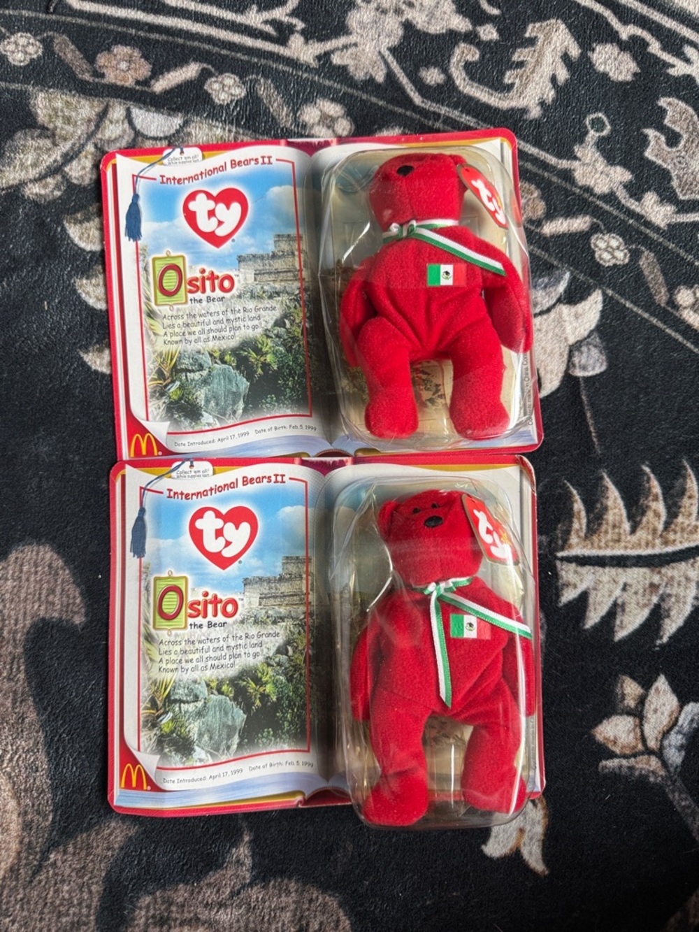 Ty Beanie Baby McDonalds 1999 International Osito The Bear Sealed Box Rare
